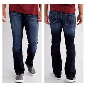 BKE Men’s Aiden Bootleg Dark Blue Jeans Stretch Size 27L
